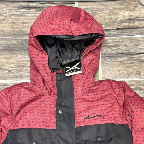 Arctix Slalom Insulated Winter Jacket Hooded Red/Black Boys M (10/12) NWT - Picture 2 of 9